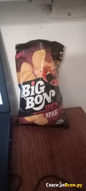 Чипсы картофельные "Big Bon" краб