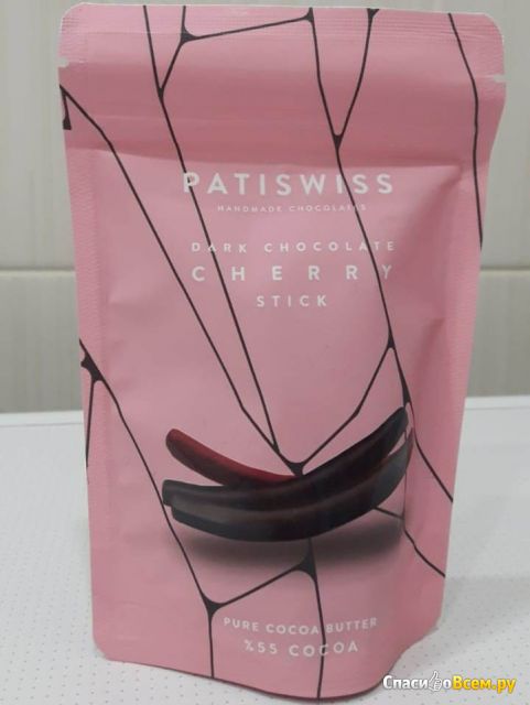 Вишневые палочки в темном шоколаде конфеты Patiswiss