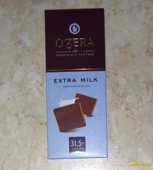 Молочный шоколад "O'zera" Extra milk 31,5%