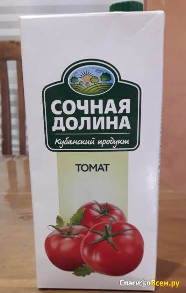 Нектар томатный с мякотью и солью "Сочная долина"