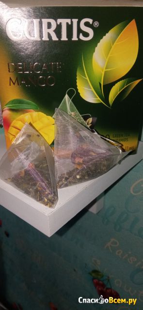 Зеленый чай в пирамидках Curtis Delicate Mango