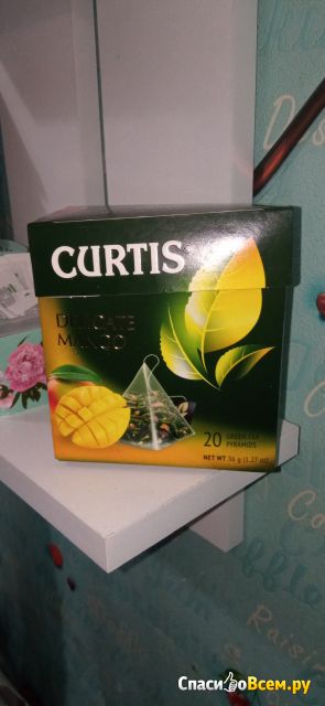 Зеленый чай в пирамидках Curtis Delicate Mango