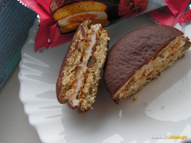 Пирожное Orion Choco Pie "Мак и сгущенка"