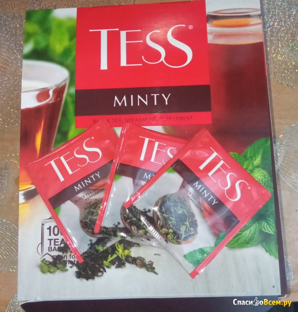 Чай черный в пакетиках Tess Minty