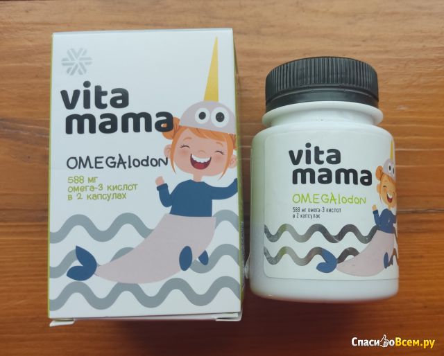 Комплекс омега-3 кислот Сибирское здоровье Vitamama Omegalodon со вкусом "мультифрукт"