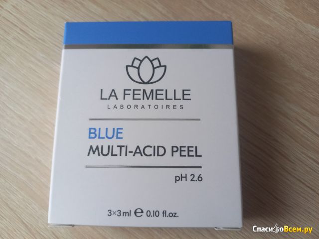 Кислотный пилинг для лица профессиональный уход за кожей La Femelle голубой мультикислотный