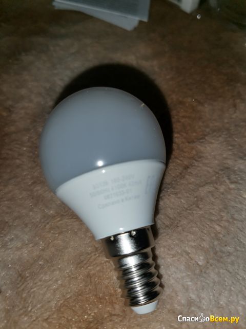 Светодиодная лампа Gauss Elementary шар 6W E 14 4100 K
