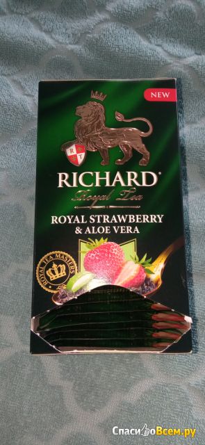 Чай в пакетиках зеленый Richard "Strawberry & Aloe Vera"
