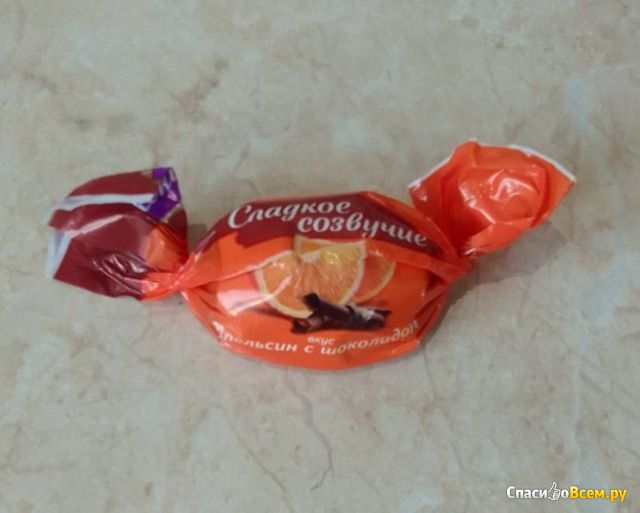 Конфеты Konti "Сладкое созвучие" вкус апельсин с шоколадом