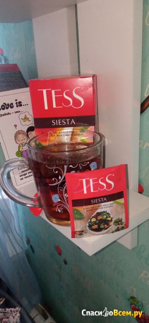 Черный чай Tess "Siesta" с цедрой, мятой, ароматом гуавы и лайма