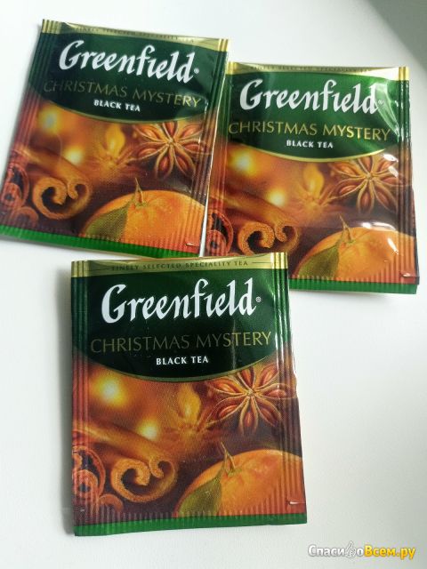 Чай Greenfield "Christmas Mystery" черный с корицей в пакетиках