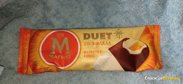 Мороженое "Магнат" Инмарко Duet 2 Шоколада Маракуйя Кокос