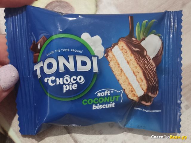 Пирожное Tondi Choco Pie Кокосовое