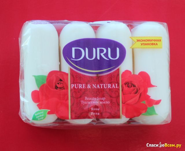 Туалетное мыло Duru Pure&Natural Роза
