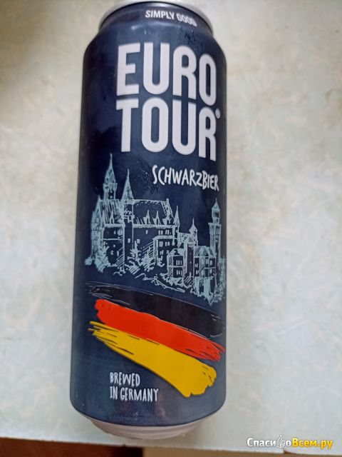 Пиво Euro Tour Schwarzbier темное