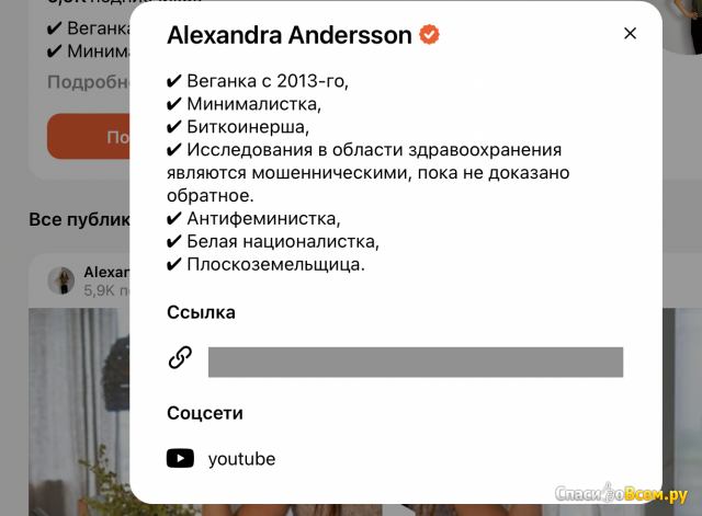 Канал на YouTube "Александра Андерссон"