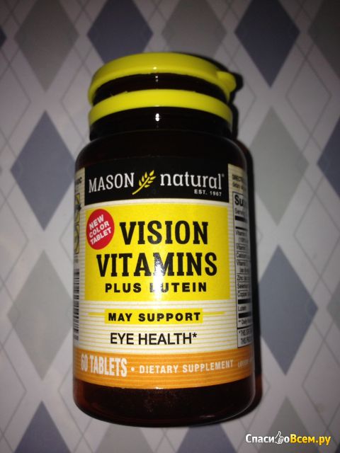 Витамины Mason natural vision vitamins plus lutein
