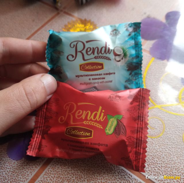 Мультизлаковые конфеты с кокосом Rendi Collection ТМ Alex Sweets
