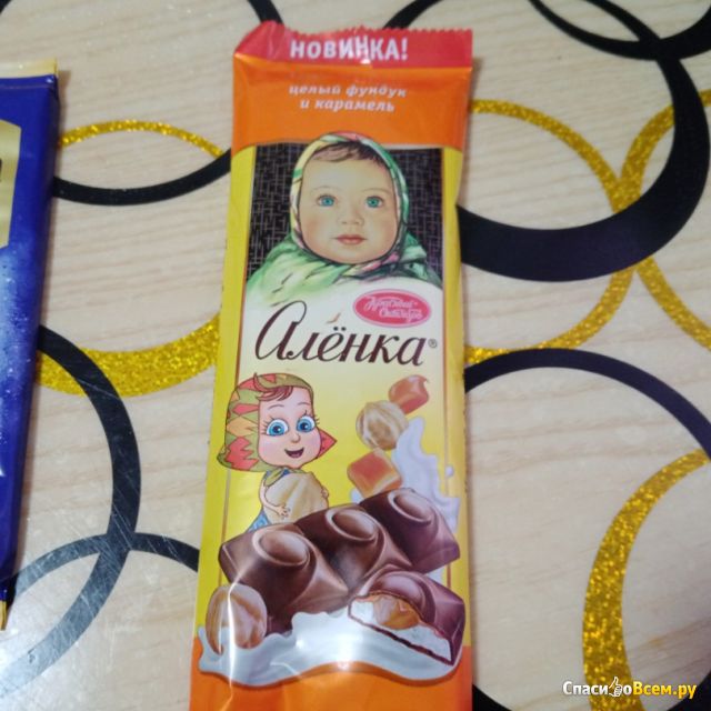 Шоколад Алёнка "Целый фундук и карамель"