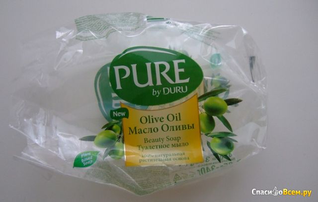 Мыло туалетное Olive Oil Масло оливы Pure by Duru