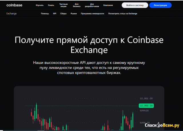 Криптовалютная биржа Coinbase Exchange