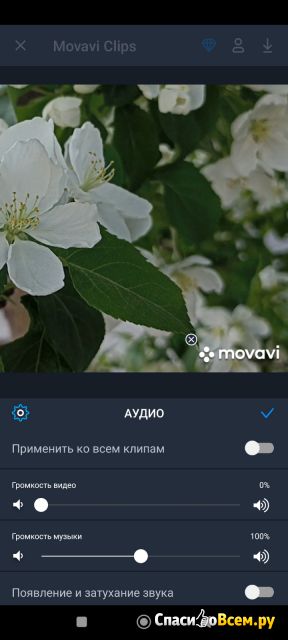 Видеоредактор Movavi Clips для Android