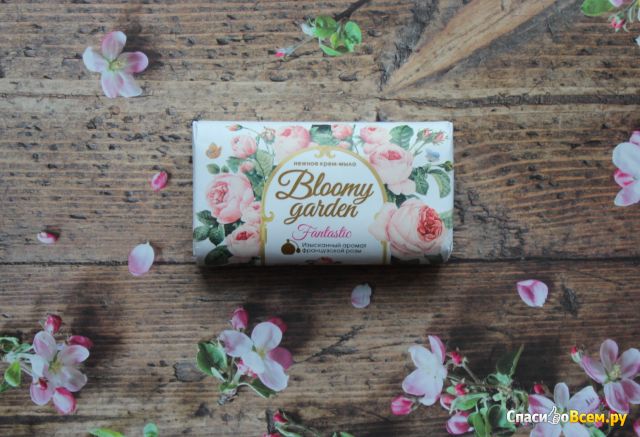 Крем-мыло туалетное твердое "Весна", Bloomy Garden Fantastic с ароматом французской розы