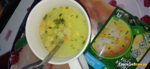 Чашка супа Knorr Сырный суп с сухариками