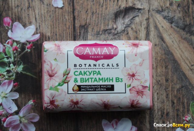 Мыло туалетное Camay Botanicals Сакура & Витамин B3 "Миндальное масло экстракт шелка"