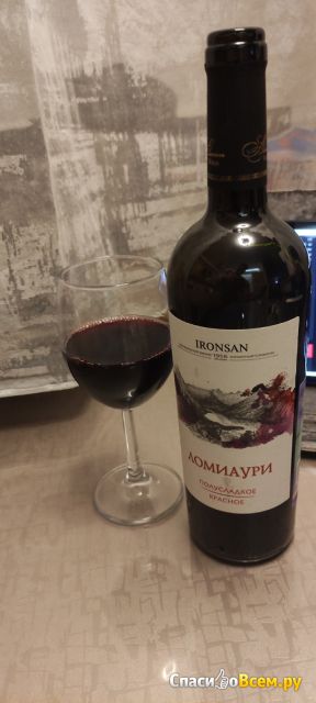 Вино красное полусладкое Ironsan Ломиаури