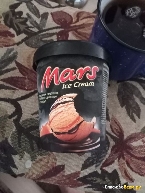 Мороженое сливочное Mars с карамелью и глазурью