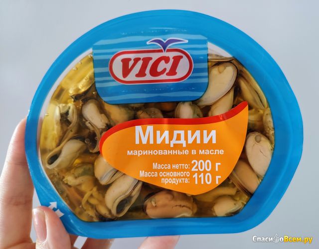 Мидии маринованные в масле "Vici"