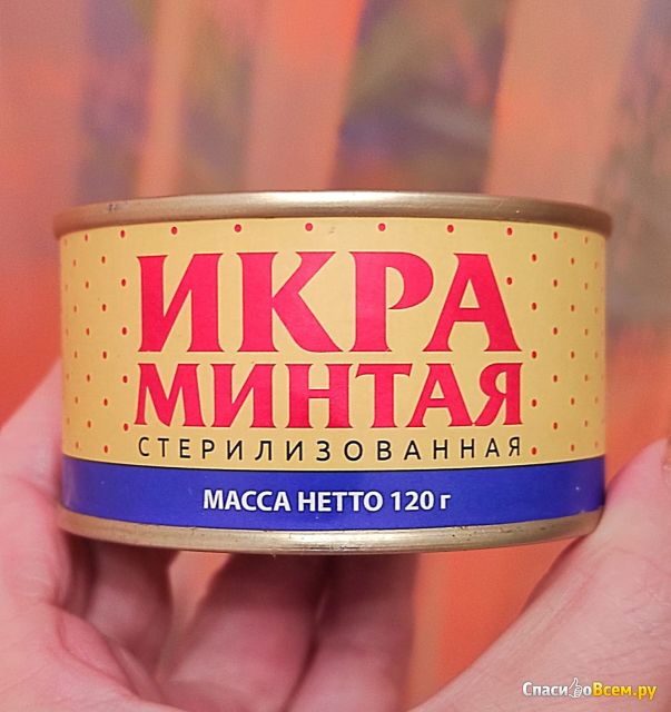 Икра минтая стерилизованная "Смак"