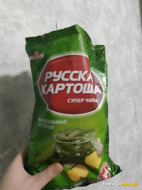 Чипсы картофельные "Русская картошка" Малосольные огурцы