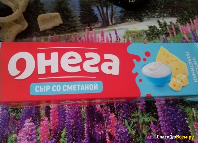 Чипсы "Онега" пластинки со вкусом сыр со сметаной