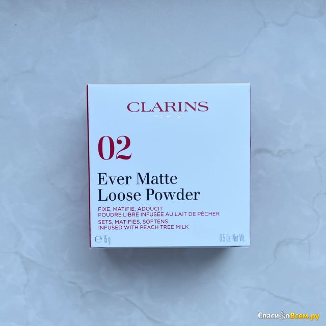 Матирующая рассыпчатая пудра Clarins Ever Matte