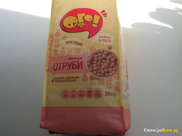 Отруби ржаные "Ого!" экструдированные формовые