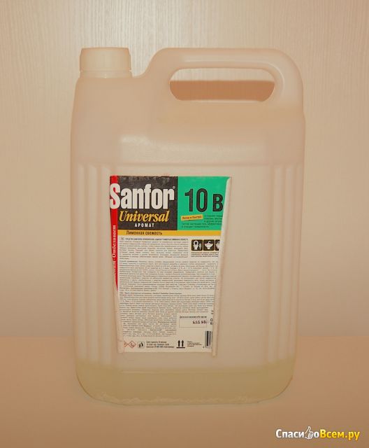 Гель для чистки и дезинфекции Sanfor Universal 10 в1 лимонная свежесть