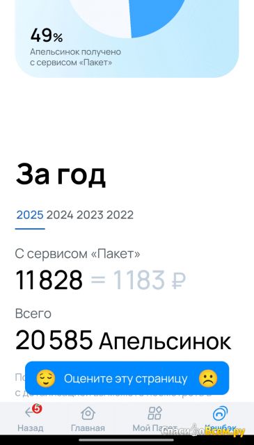 Программа лояльности "Подписка пакет x5"