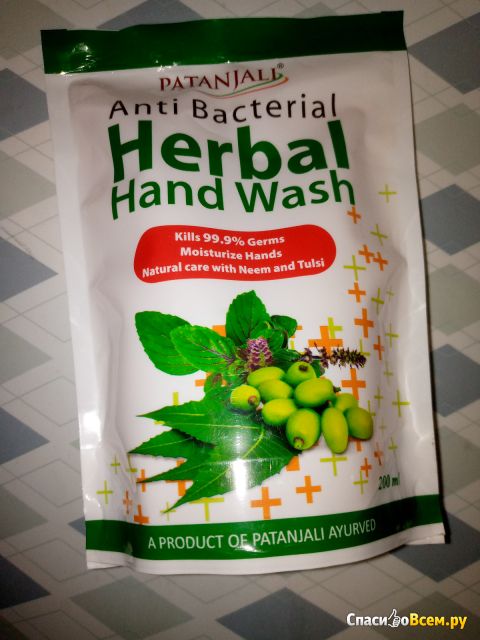 Жидкое мыло Patanjali антибактериальное Herbal Handwash