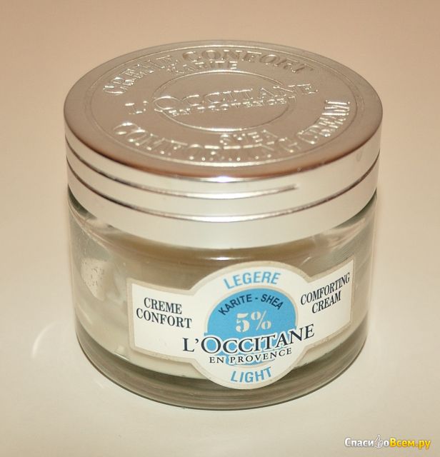 Легкий крем-комфорт для лица L'Occitane "Карите"