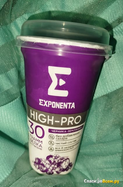 Напиток кисломолочный Exponenta High-pro Черника - земляника