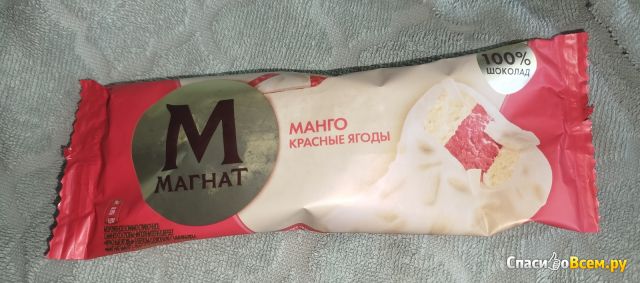 Мороженое эскимо "Магнат" Инмарко Манго и красные ягоды
