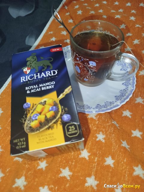 Чай черный в пакетиках Richard Royal Mango&Acai Berry