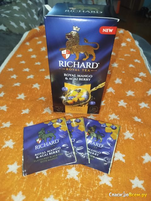 Чай черный в пакетиках Richard Royal Mango&Acai Berry