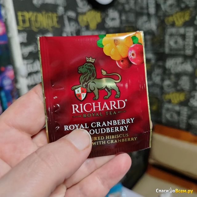 Фотография Чай каркаде Richard Royal Cranberry & Cloudberry. Гибискус, клюква и морошка. | отзыв покупателя Чай каркаде Richard Royal Cranberry & Cloudberry. Гибискус, клюква и морошка.