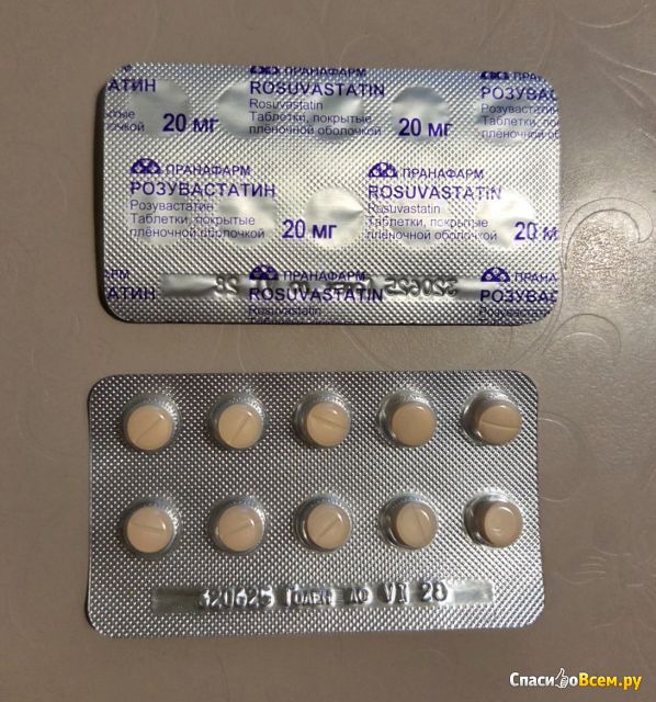 Таблетки Розувастин