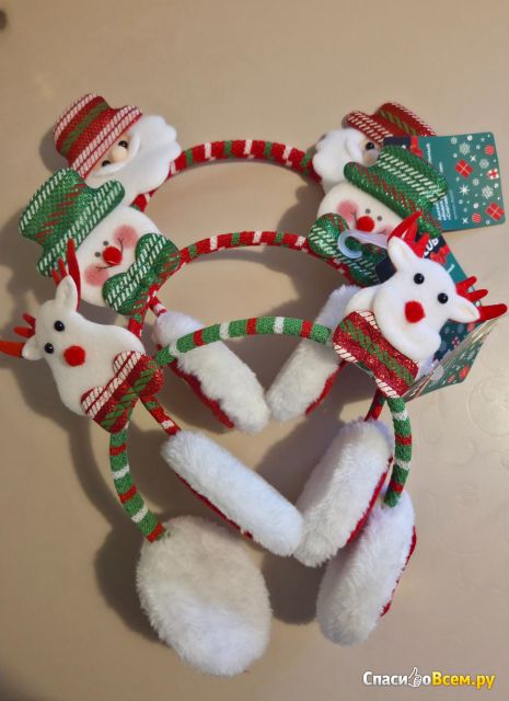 Аксессуар Homeclub карнавальный ободок "Снеговики/олени" арт.JN2107
