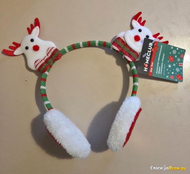 Аксессуар Homeclub карнавальный ободок "Снеговики/олени" арт.JN2107