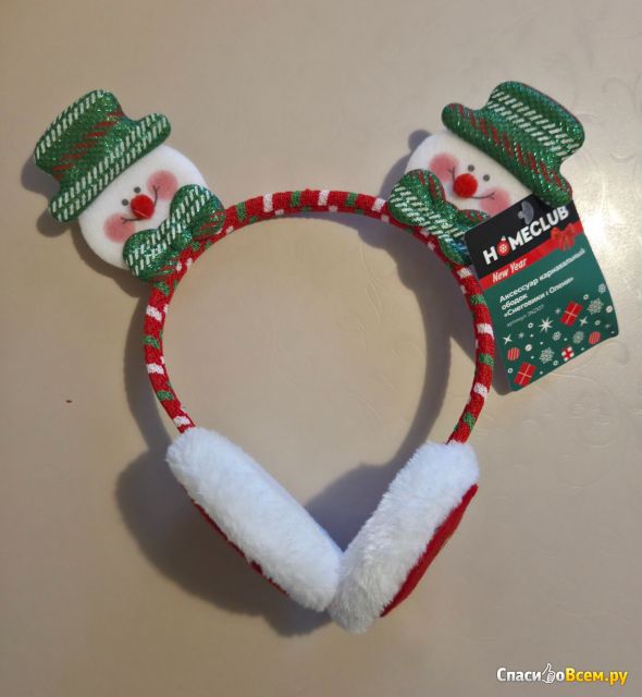 Аксессуар Homeclub карнавальный ободок "Снеговики/олени" арт.JN2107